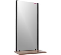 Настенное зеркало Attache ti_ мюленполка 420x783, металл черный, лдсп ясень шимо темный 1842278