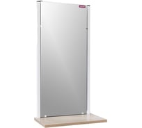 Настенное зеркало Attache ti_ мюленполка 420x783, металл белый, лдсп ясень шимо светлый 1842279