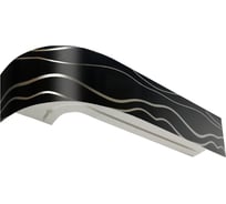 Карниз Эскар Классика в сборе, 2-х рядный, волны black, 7 см, 3,5 м 769430350
