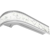 Карниз Эскар Классика в сборе, 3-х рядный, "антик" инкрустация белая, 3,5 м 535431350