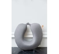 Подушка для путешествия Arya Home memory foam, 33x31x10 см, soft care, серый 8680943224354
