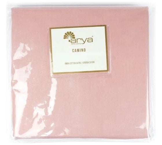 Простыня Arya Home сатин 2 сп., 240x260 см, camino, пудра 8680943048554