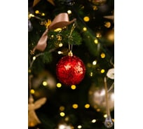 Набор елочных украшений Arya Home xmas ball 9 8 см, 3 предмета, красный 8680943223470