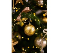 Набор елочных украшений Arya Home xmas ball 10 8 см, 3 предмета, золотистый 8680943223487