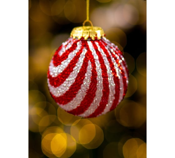 Набор елочных украшений Arya Home xmas ball 4 8 см, 3 предмета, красный 8680943223425 1