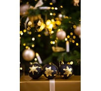 Набор елочных украшений Arya Home xmas ball 13 8 см, 3 предмета, черный 8680943223517