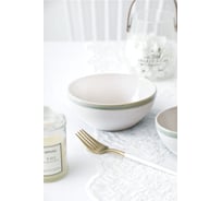 Набор салатниц Arya Home white stoneware 4 предмета, 15,4x6,5x8,5 см, зеленый 8680943230225