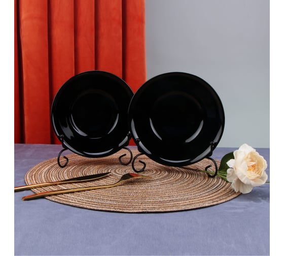 Салатник Arya Home globe из опалового стекла, черный, 6 предметов 8680943224002