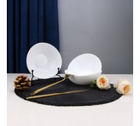 Салатник Arya Home ellipse из опалового стекла, 6 предметов, белый 8680943224095