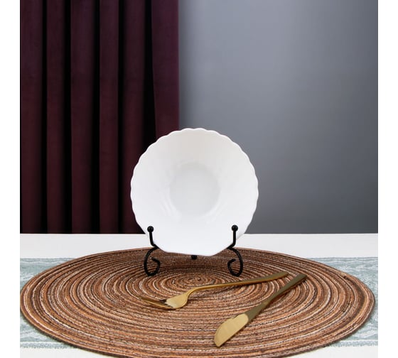 Салатник Arya Home shell из опалового стекла, 6 предметов, белый 8680943224170