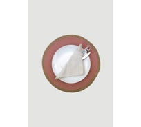Салфетка Arya Home q marisa под столовые приборы, круглая, 38 см, сухая роза 8680943214317