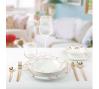 Набор столовой посуды Arya Home elegant orlena из фарфора, 24 предмета, белый 8680943109552