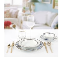 Набор столовой посуды Arya Home flora elegant из фарфора, 24 предмета, белый 8680943109583