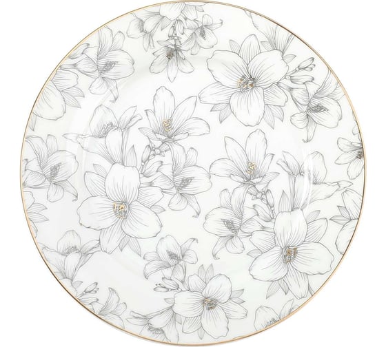 Набор столовой посуды Arya Home mandala elegant из фарфора, 24 предмета, белый 8680943214430