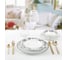 Набор столовой посуды Arya Home mandala elegant из фарфора, 24 предмета, белый 8680943214430 1