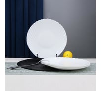 Тарелка Arya Home arya shell обеденная, из опалового стекла, 6 предметов, белый 8680943224132