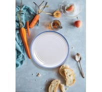 Набор персональных тарелок Arya Home arya white stoneware 4 предмета, 26,3x3,1x16,8 см, голубой 8680943230270