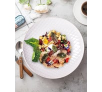 Набор персональных тарелок Arya Home arya diamond с фактурным рисунком, 4 предмета, 26,5x2,5x4,8 см, бежевый 8680943230409