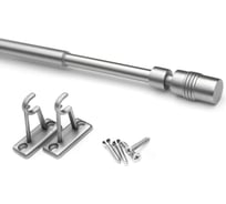 Однорядный карниз LM DECOR мини кафе 40-60 см, цилиндр, сатин KF102040060SN 28779032