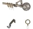 Металлический карниз LM DECOR лайт ажур диаметр 16 мм, 3 м, антик SC09511131300AB 1
