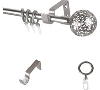 Металлический карниз LM DECOR лайт ажур диаметр 16 мм, 2 м, сатин SC09511131200SN