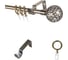 Металлический карниз LM DECOR лайт ажур диаметр 16 мм, 2.4 м, антик SC09511131240AB 2