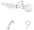 Металлический карниз LM DECOR лайт сфера, диаметр 19 мм, 2.4 м, белый глянец SC64613131240WH 1