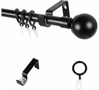 Металлический карниз LM DECOR лайт сфера, диаметр 19 мм, 3 м, черный матовый SC64613131300MB