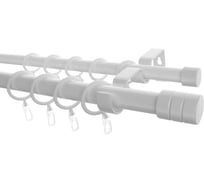 Металлический карниз LM DECOR лайт цилиндр, диаметр 25/19 мм, 2.4 м, белый глянец SC08814131240WH