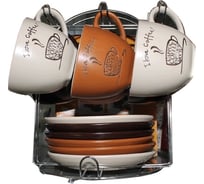 Чайный набор BONJART 12 предметов, на металлическом стенде ПД1160