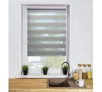 Рулонная штора LM DECOR день-ночь lb 10-17 серый, 85x160 см 1017085