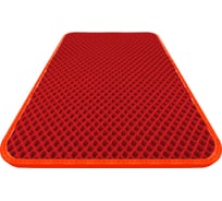 Коврик DuffCar eva 90x60 ромб красный кант красный 4853-1-4-4