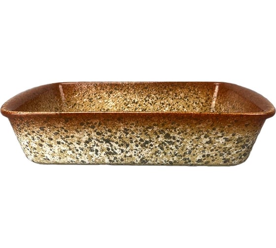 Форма для запекания JEWEL Мрамор 30 см, с ручками, коричневая, керамика, 12 шт./уп. ПП004-66