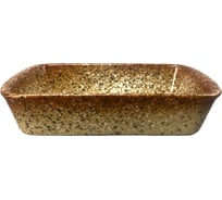 Форма для запекания JEWEL Мрамор 24 см, с ручками, коричневая, керамика ПП005-66