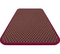 Коврик DuffCar eva 90x60 ромб бордовый кант бордовый 4853-1-6-6