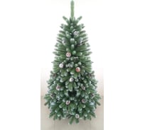 Искусственная новогодняя елка CRYSTAL TREES ТРИУМФАЛЬНАЯ из ПВХ, заснеженная, с шишками, высота 150 см KP8615