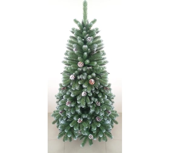 Искусственная новогодняя елка CRYSTAL TREES ТРИУМФАЛЬНАЯ из ПВХ, заснеженная с шишками, высота 120 см KP8612 1