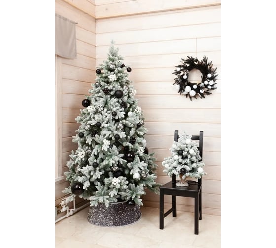 Искусственная новогодняя елка CRYSTAL TREES МОНСЕРРАТ литая, в снегу, высота 60 см KP62060
