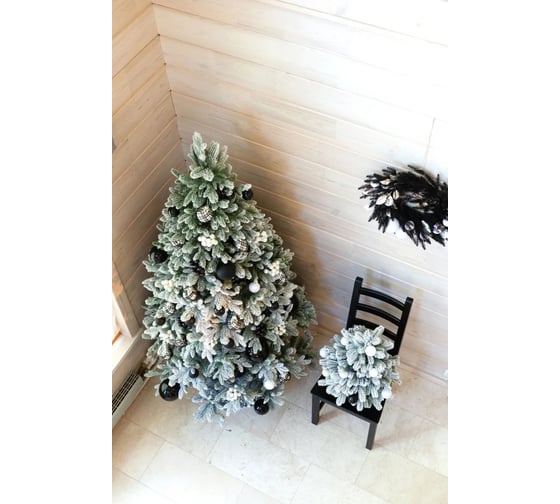 Искусственная новогодняя елка CRYSTAL TREES МОНСЕРРАТ литая, в снегу, высота 60 см KP62060