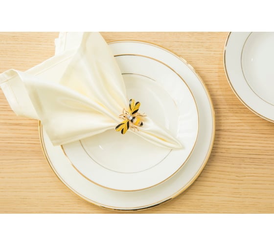 Кольца для салфеток Arya Home arya bee 4 предмета, золотистый 8680943222749