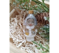 Елочное украшение Коломеев Снегурочка внучка, прозрачная серия, в подарочной упаковке, h-10 см УТ-00002130