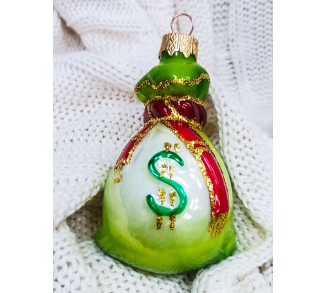 Елочное украшение Коломеев Денежный мешок, в подарочной упаковке, h-11 см УТ-00002133