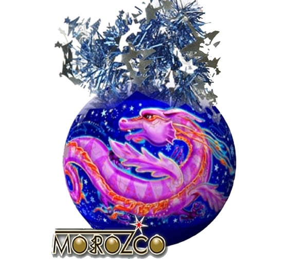 Набор шаров MOROZCO Сиреневый Дракон 9,5 см 24 штуки Ш95034Н24