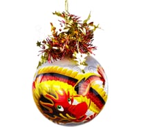 Набор шаров MOROZCO Красный Дракон 9,5 см 24 штуки Ш95032Н24