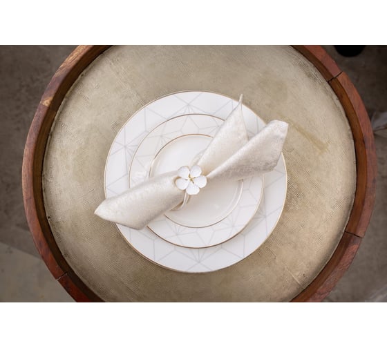 Кольца для салфеток Arya Home arya 4 пр. daisy белый 8680943222756 1