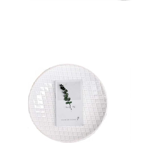 Набор тарелок Arya Home diamond с фактурным рисунком, 4 предмета, 22,0x2,2x13,0 см, бежевый 8680943230379 1