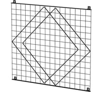 Доска органайзер-решетка Attache ромб 80x70 см, ячейка 5x5 см, черный скл0700029 1679397