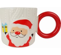 Кружка с круглой ручкой Зимняя сказка Дед мороз, 250мл, белая 680092-4