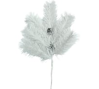 Украшение ООО Комус ветка хвойная с шишками, 60 см, белая леска 10 в2604 1575944