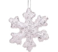 Украшение ООО Комус Снежинка, блеск из пенопласта, 14x14x1 см, арт.82334 1576124